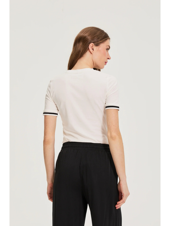 Moodo Bombažna majica bela Moodo