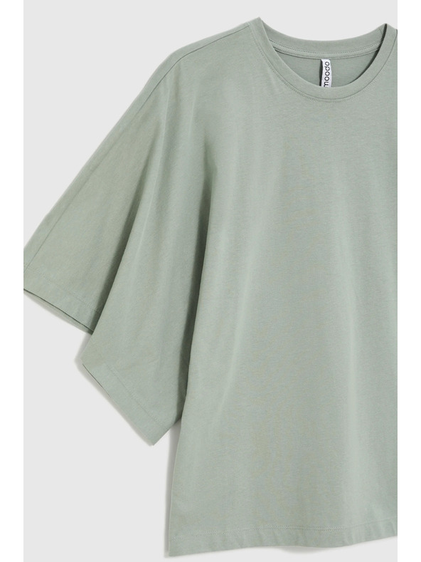 Moodo Bluza s širokimi rokavi olivna Moodo