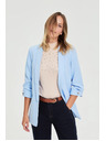 Moodo Sako s gubami na rokavih svetlo modro Moodo