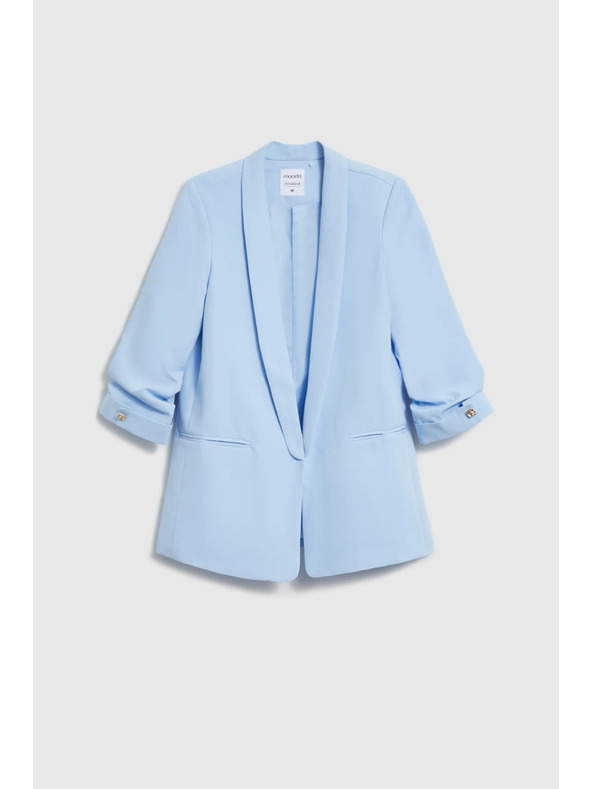 Moodo Sako s gubami na rokavih svetlo modro Moodo
