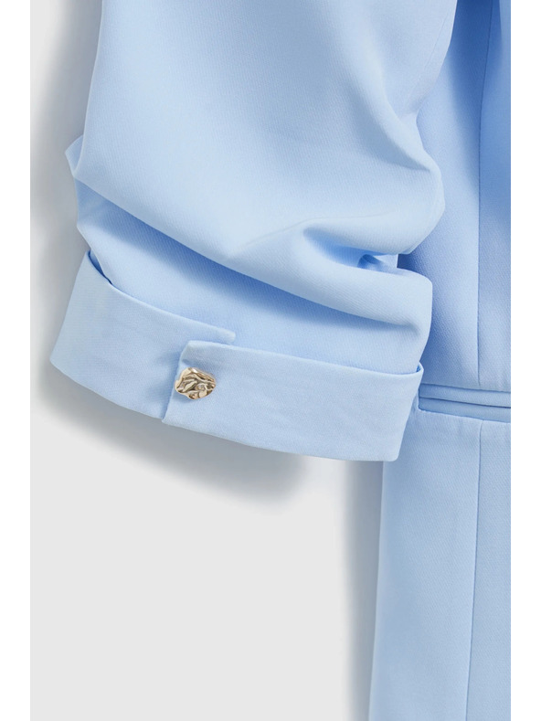 Moodo Sako s gubami na rokavih svetlo modro Moodo