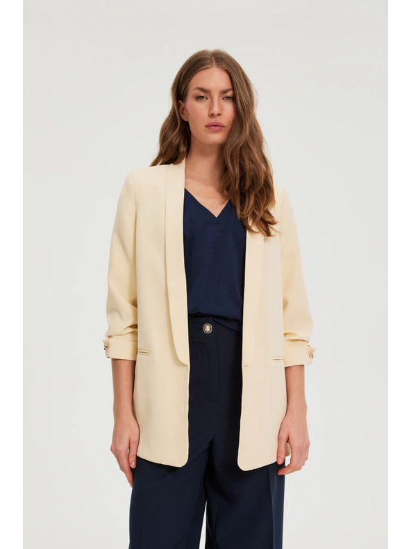 Moodo Sako s gubami na rokavih rumeno Moodo