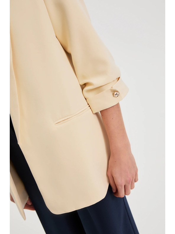 Moodo Sako s gubami na rokavih rumeno Moodo