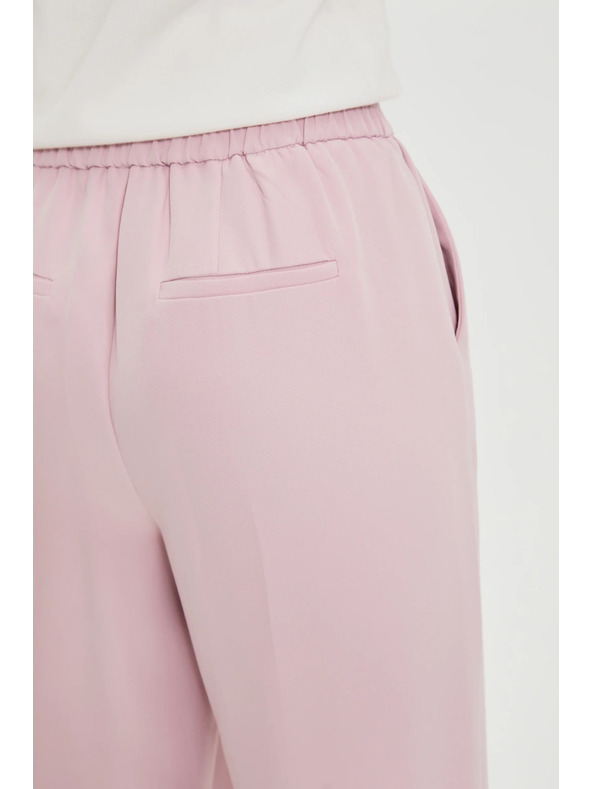 Moodo Hlače z obrobom rožnate barve Moodo