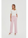 Moodo Hlače z obrobom rožnate barve Moodo