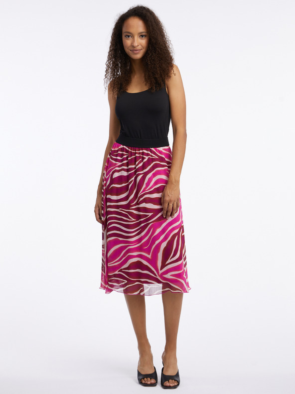 Orsay Rožnato in vinsko žensko vzorčasto midi krilo ORSAY