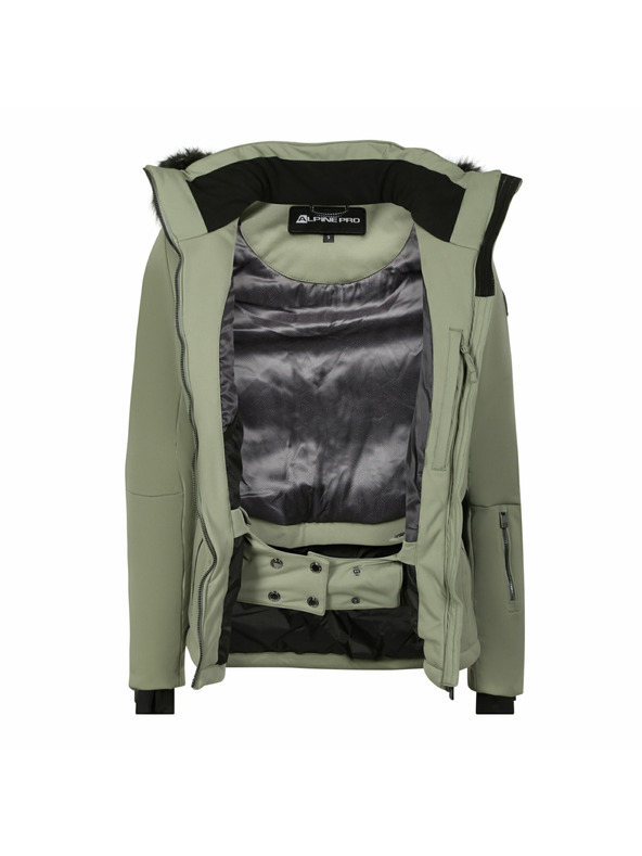 ALPINE PRO Ženska smučarska softshellova jakna z membrano ALPINE PRO DOWELA 2 oil green
