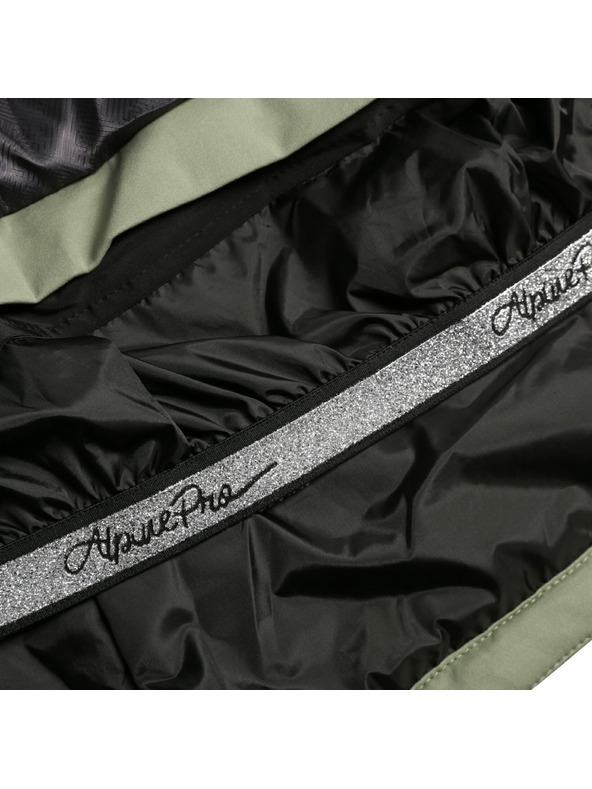 ALPINE PRO Ženska smučarska softshellova jakna z membrano ALPINE PRO DOWELA 2 oil green