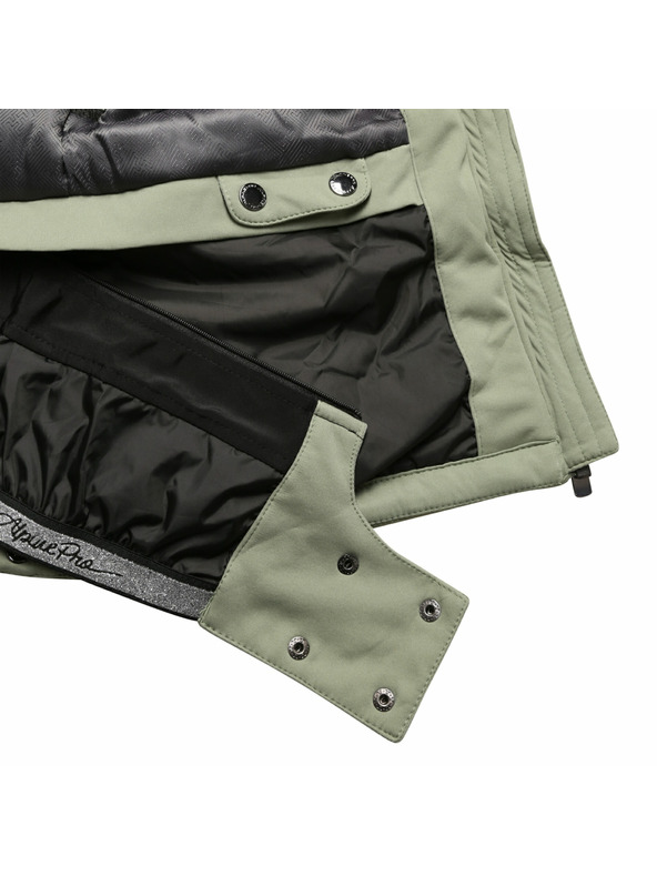 ALPINE PRO Ženska smučarska softshellova jakna z membrano ALPINE PRO DOWELA 2 oil green