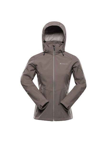 ALPINE PRO Ženska softshell jakna z membrano ALPINE PRO HOORA 2 driftwood