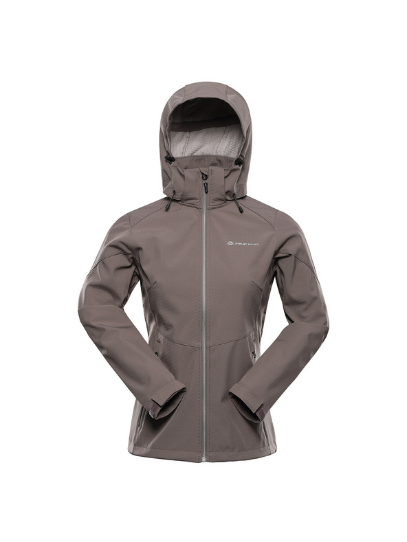 ALPINE PRO Ženska softshell jakna z membrano ALPINE PRO HOORA 2 driftwood