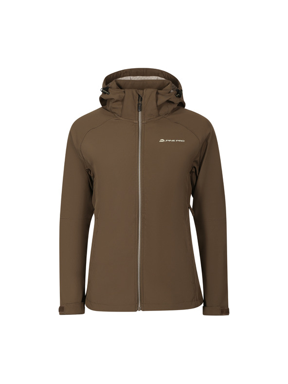ALPINE PRO Ženska softshell jakna z membrano ALPINE PRO HOORA stone gray