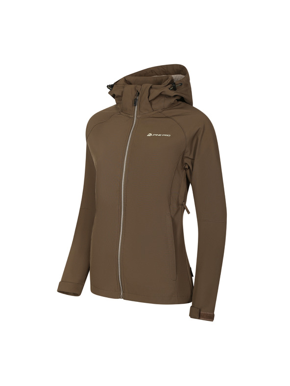 ALPINE PRO Ženska softshell jakna z membrano ALPINE PRO HOORA stone gray