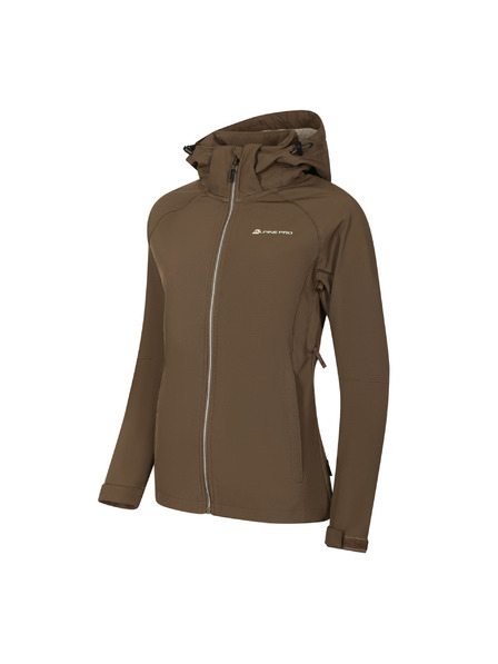 ALPINE PRO Ženska softshell jakna z membrano ALPINE PRO HOORA stone gray