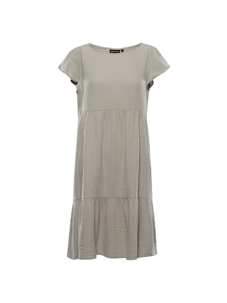 ALPINE PRO Ženska bombažna obleka ALPINE PRO AKESA abbey stone