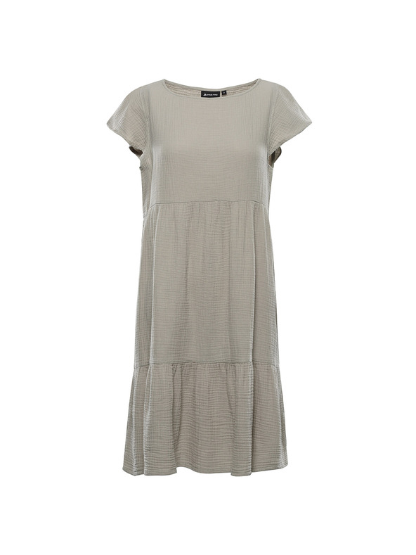 ALPINE PRO Ženska bombažna obleka ALPINE PRO AKESA abbey stone