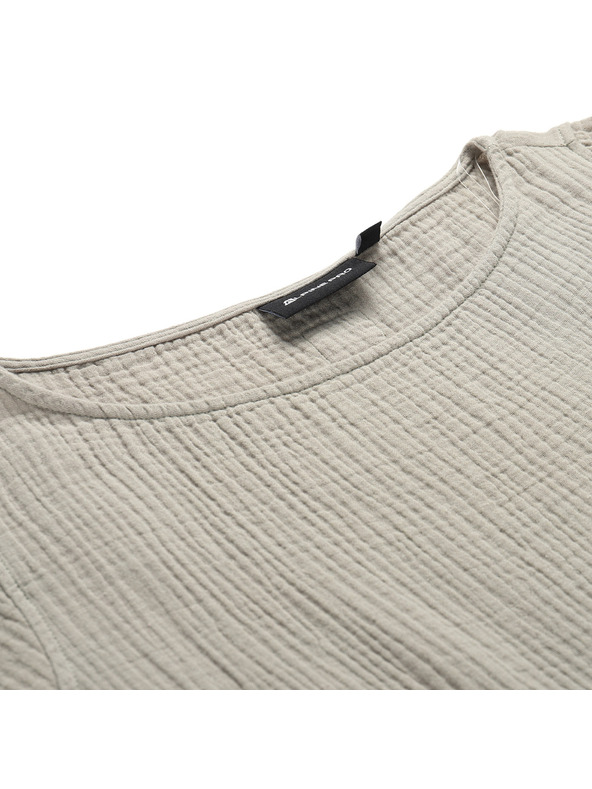 ALPINE PRO Ženska bombažna obleka ALPINE PRO AKESA abbey stone