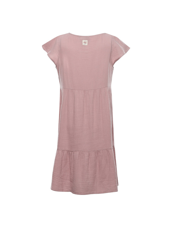 ALPINE PRO Ženska bombažna obleka ALPINE PRO AKESA pale mauve