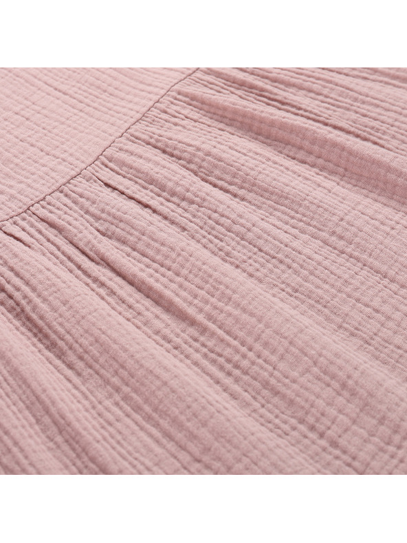 ALPINE PRO Ženska bombažna obleka ALPINE PRO AKESA pale mauve