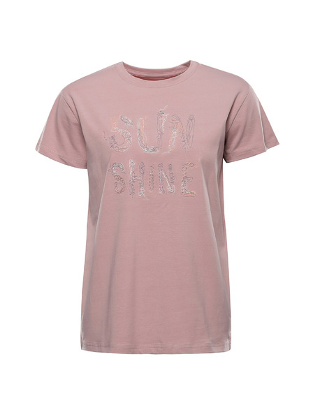 ALPINE PRO Ženska bombažna majica ALPINE PRO DORGA pale mauve varianta pb