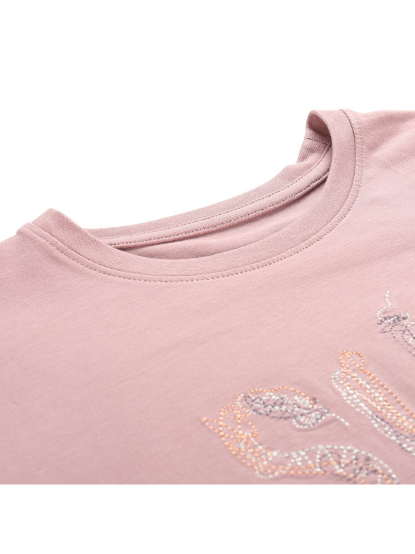 ALPINE PRO Ženska bombažna majica ALPINE PRO DORGA pale mauve varianta pb