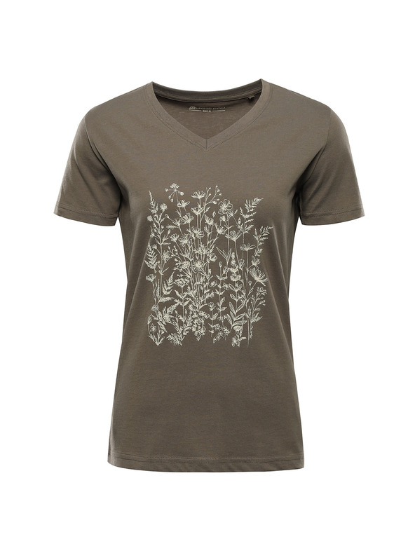 ALPINE PRO Ženska bombažna majica ALPINE PRO DORENA stone gray varianta pa