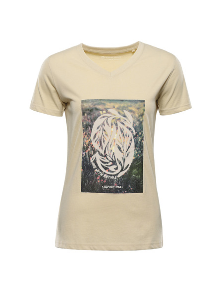 ALPINE PRO Ženska bombažna majica ALPINE PRO DORENA wood ash varianta pc