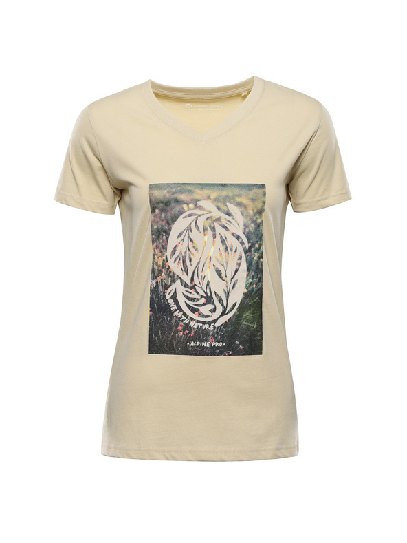 ALPINE PRO Ženska bombažna majica ALPINE PRO DORENA wood ash varianta pc