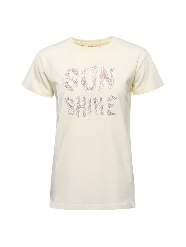 ALPINE PRO Ženska bombažna majica ALPINE PRO DORGA cream varianta pb