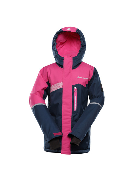 ALPINE PRO Otroška smučarska jakna z membrano ptx snow ALPINE PRO DEARO 2 fuchsia fedora
