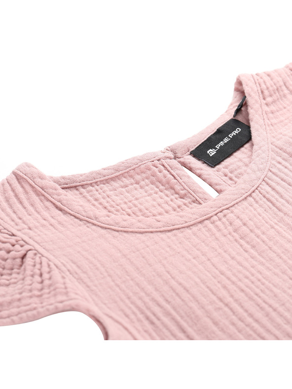 ALPINE PRO Otroške bombažne obleke ALPINE PRO ILERO pale mauve