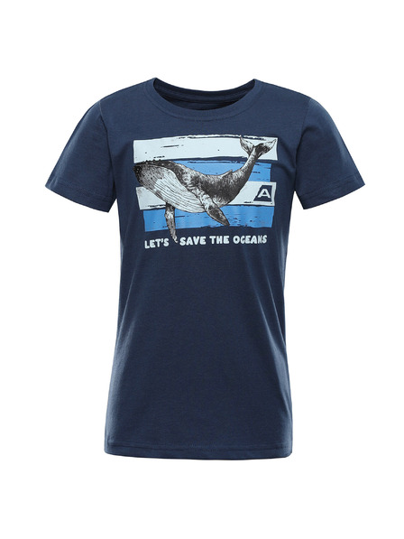 ALPINE PRO Otroška majica iz organske bombažne ALPINE PRO TERMESO 2 blue wing teal varianta pc