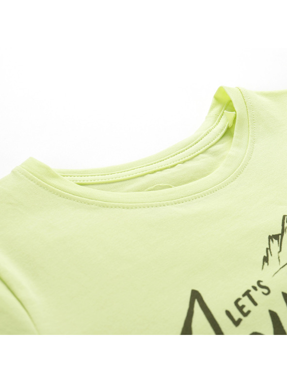 ALPINE PRO Otroška bombažna majica ALPINE PRO DORGO luminary green varianta pf