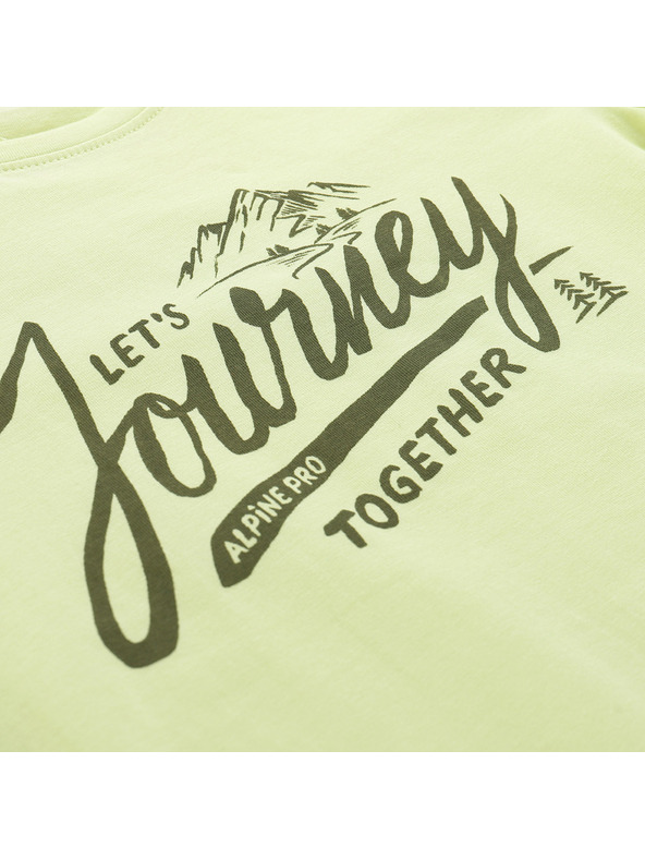ALPINE PRO Otroška bombažna majica ALPINE PRO DORGO luminary green varianta pf
