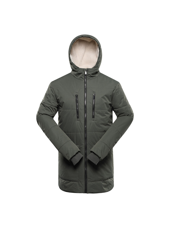 ALPINE PRO Moška daljša zimska jakna z membrano ptx ALPINE PRO COLWEL petrol