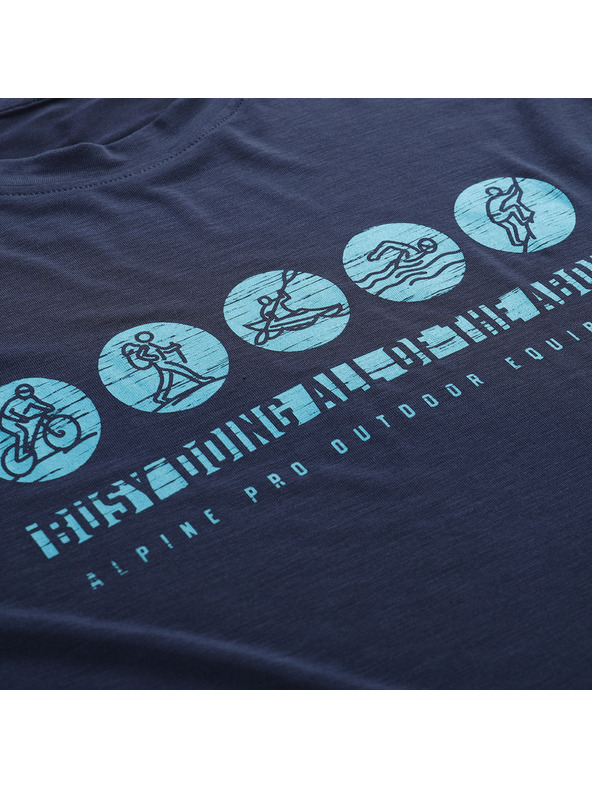 ALPINE PRO Moška funkcionalna majica z antibakterijsko obdelavo ALPINE PRO LYOR moonlit ocean