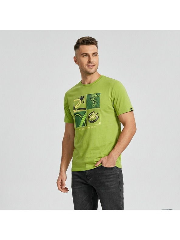 ALPINE PRO Moška majica iz organske bombažne ALPINE PRO TERMES 3 peridot varianta pa