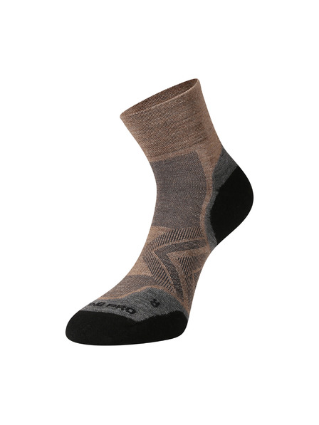 ALPINE PRO Antibakterijske nogavice iz merino volne ALPINE PRO DERERE driftwood