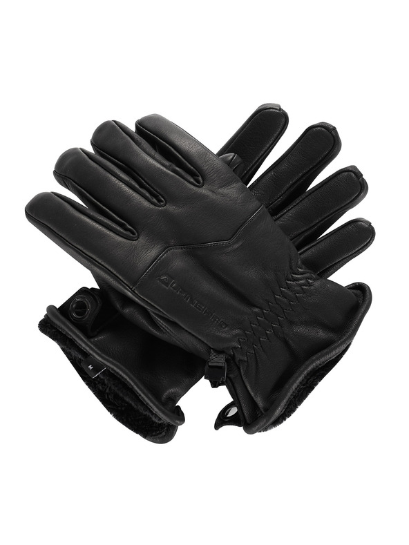 ALPINE PRO Smučarske usnjene rokavice ALPINE PRO UWEQE black