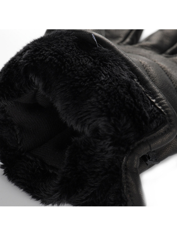 ALPINE PRO Smučarske usnjene rokavice ALPINE PRO UWEQE black