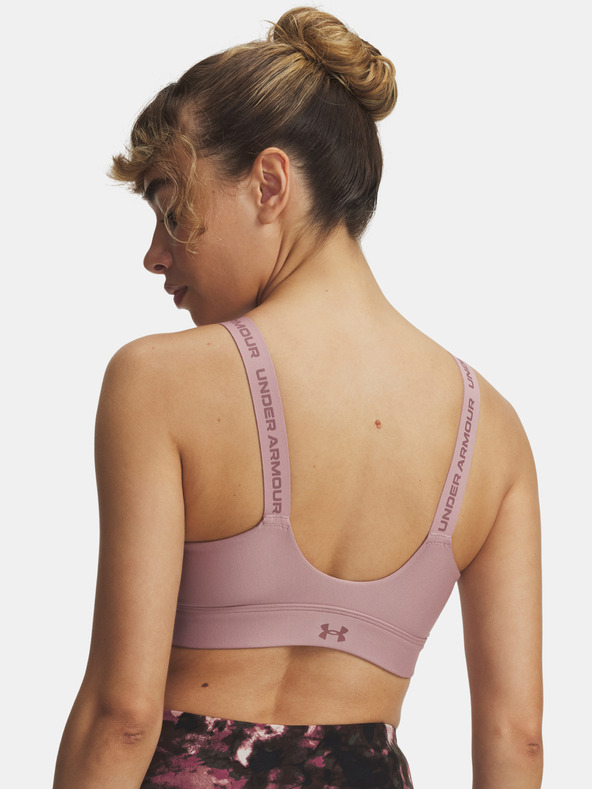 Under Armour Ženski nedrček  Under Armour UA Infinity High Zip 2.0 Bra-PNK
