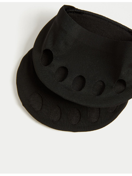 Marks & Spencer Prsti nogavice z visokim deležem bombaža, 2 para Marks & Spencer črna