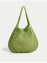 Marks & Spencer Tkana nakupna torba Marks & Spencer zelena