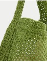 Marks & Spencer Tkana nakupna torba Marks & Spencer zelena
