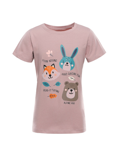 ALPINE PRO Otroška bombažna majica ALPINE PRO DORGO pale mauve varianta pe