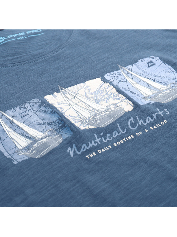 ALPINE PRO Moška bombažna majica brez rokavov ALPINE PRO QUARET 2 blue wing teal varianta pb