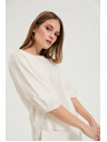 Moodo Majica s puhastimi rokavi kremna Moodo