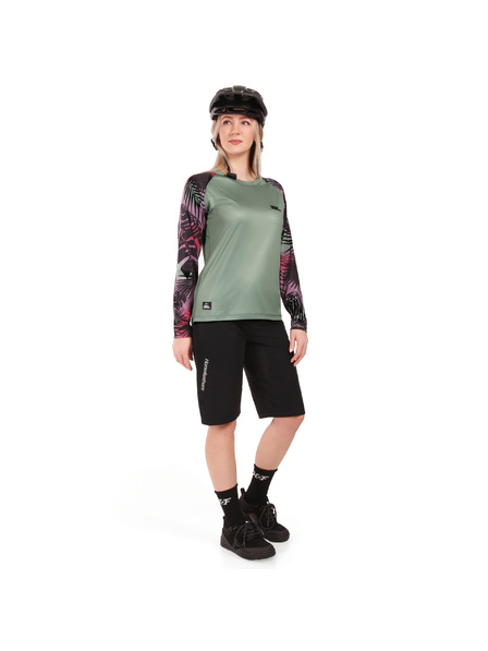 Horsefeathers Kolesarski dres Deco LS - iceberg green/hawaii