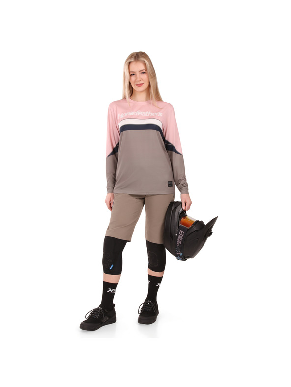 Horsefeathers Kolesarski dres Quantum W LS - lotus/taupe