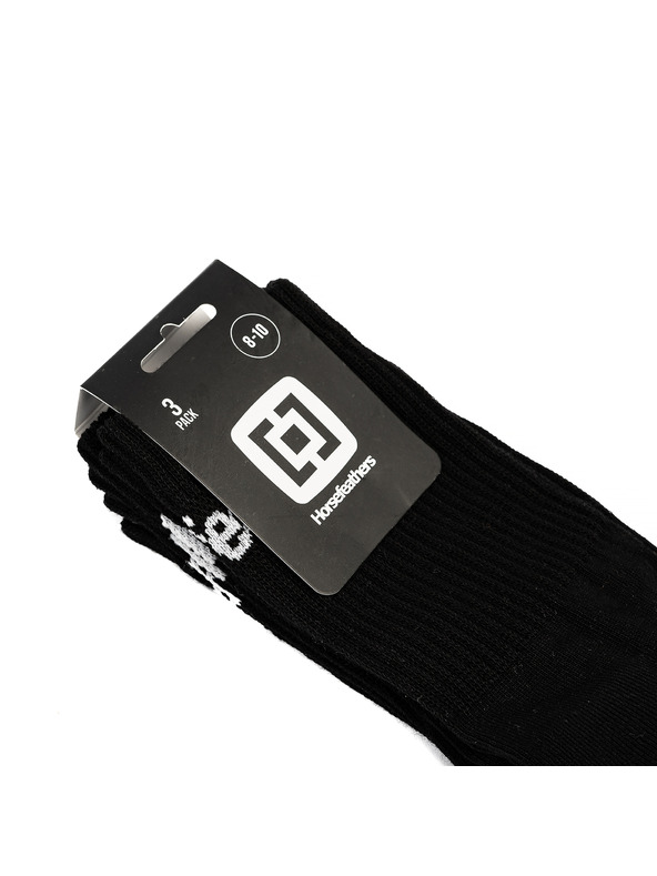 Horsefeathers Nogavice Delete Premium Wmns 3Pack - black